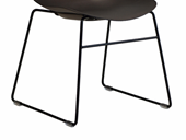 Fortona Light STACKABLE Sled Chair Base. Black Powder Coat. To suit 460mm H seat height